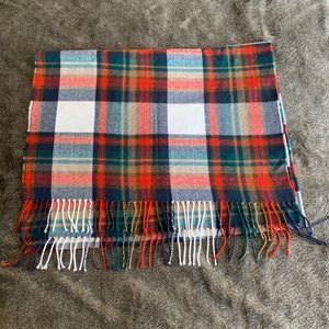 J. Crew soft, long, wide plaid scarf with fringe